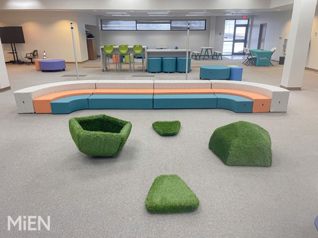 Sherman Inspire Academy temporary collaborative learning space