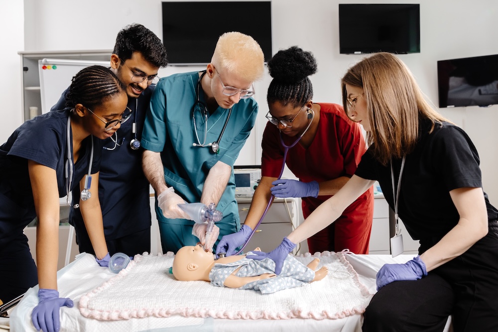 nursing students in class